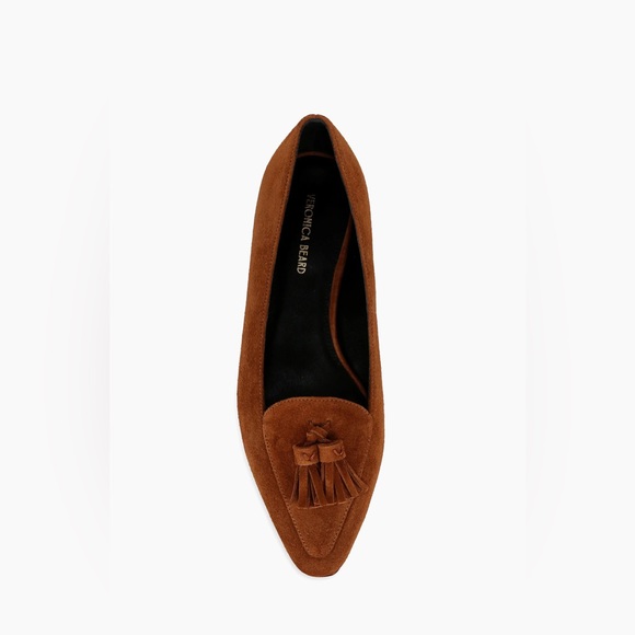 Veronica Beard Shoes - VERONICA BEARD CLEO SUEDE FLATS IN CARAMEL Tassel Loafers,